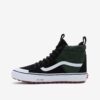 Green and black men's ankle sneakers with suede details VANS SK - Men's