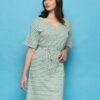 Green and white striped dress Tranquillo - Women's