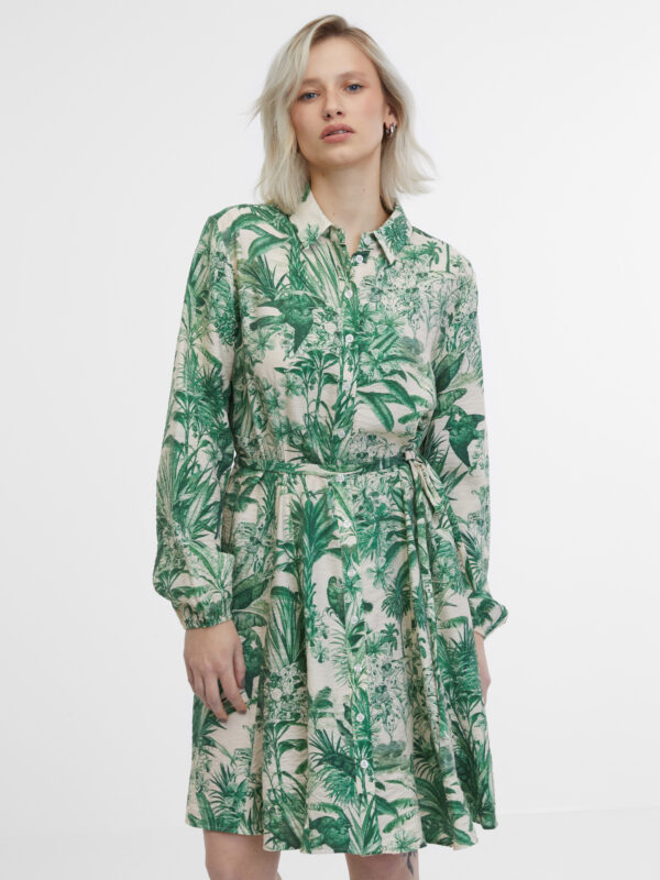 Green-beige women's shirt dress ORSAY - Women's