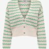 Green-beige women's striped cardigan ONLY Asa - Women's