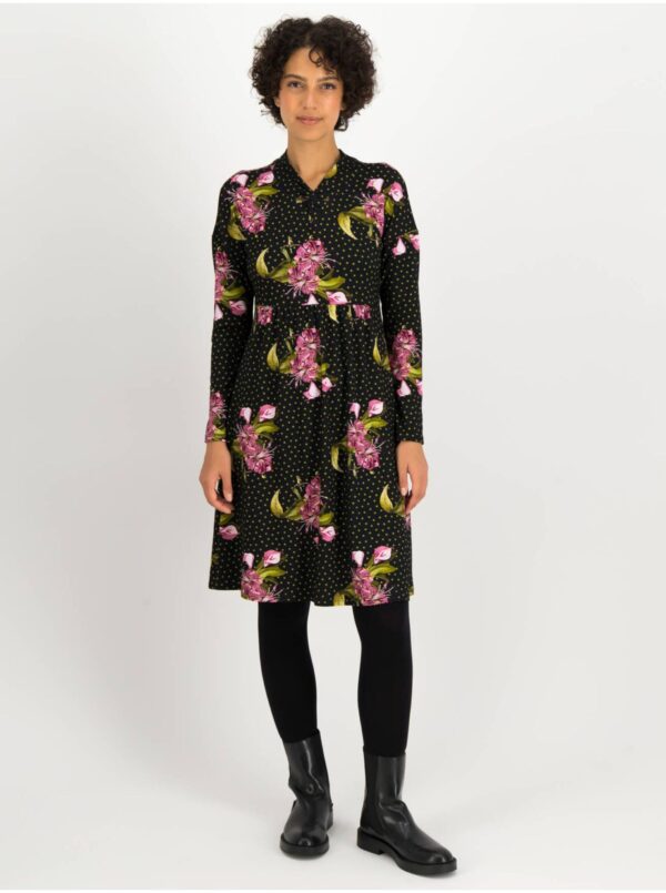 Green-black patterned dress Blutsgeschwister The Peace of Ease - Women's
