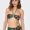 Green-blue women's patterned swimwear top ONLY Juliette - Women