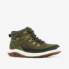 Green boys' ankle leather winter boots Richter - Boys