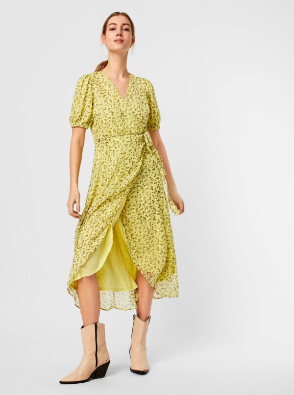 Green floral wrap maxi dress AWARE by VERO MODA Ofelia - Women's