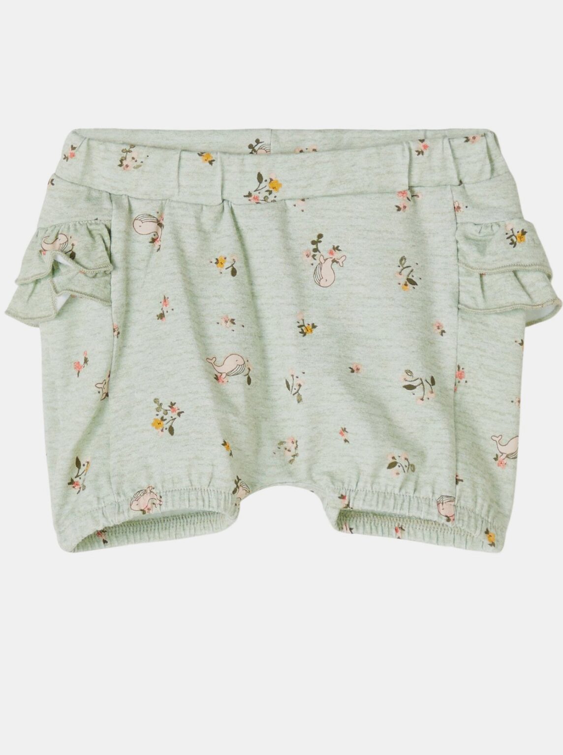 Green girly patterned shorts name it Feline - Girls