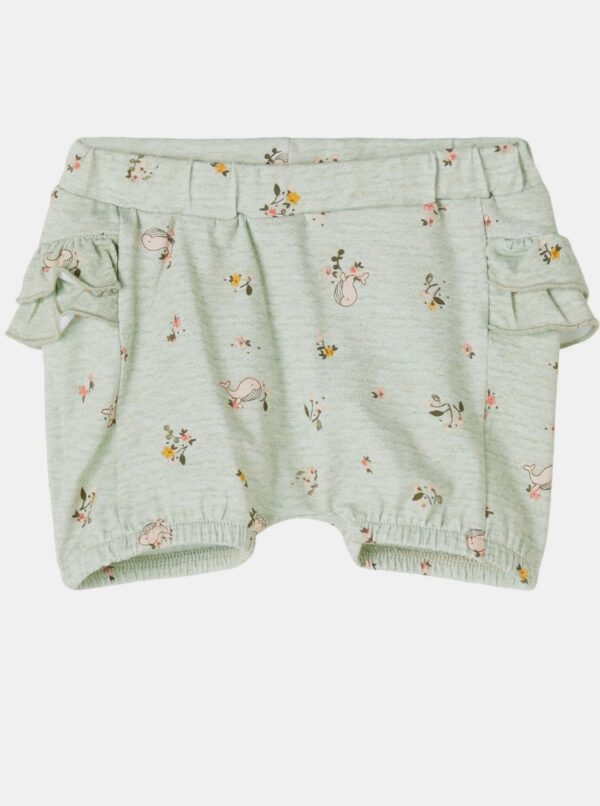 Green girly patterned shorts name it Feline - Girls