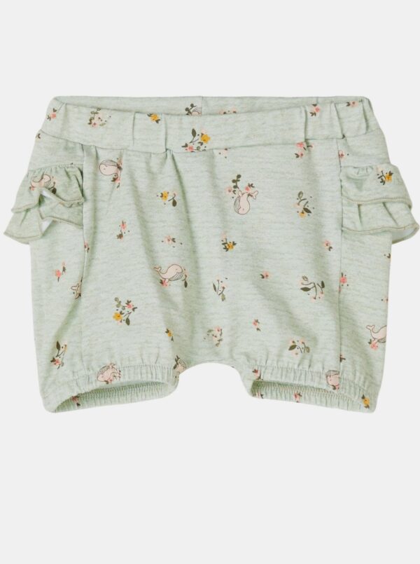 Green girly patterned shorts name it Feline - Girls