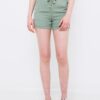 Green linen shorts CAMAIEU - Women