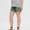 Green maternity shorts Mama.licious Halley - Women's