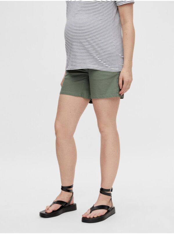 Green maternity shorts Mama.licious Halley - Women's