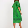Green oversize midi dress with short sleeves