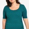 Green patterned T-shirt Tranquillo - Women