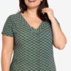 Green patterned T-shirt Tranquillo - Women