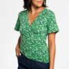 Green patterned T-shirt Tranquillo - Women's