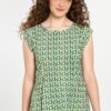 Green patterned blouse Tranquillo - Women