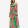 Green-pink Desigual Damila Dress - Ladies