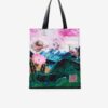 Green-pink Women Patterned Shopper Desigual Paisaje Surreal - Women