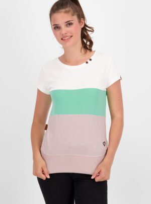 Green-pink women's long T-shirt Alife and Kickin - Women's