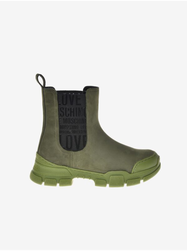 Green suede chelsea boots Love Moschino - Women's