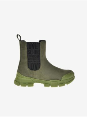 Green suede chelsea boots Love Moschino - Women's