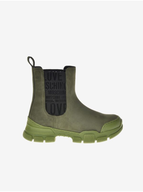Green suede chelsea boots Love Moschino - Women's