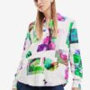 Green-white Desigual Trieste Patterned Shirt - Women
