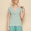 Green-white striped T-shirt Tranquillo Aluna - Women