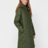 Green winter quilted coat JDY - Women's