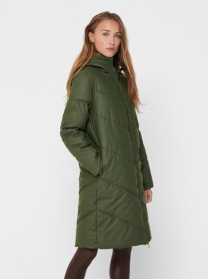 Green winter quilted coat JDY - Women's