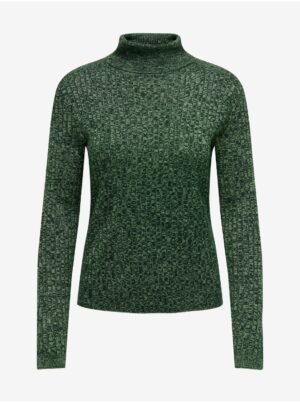 Green women's brindle turtleneck sweater JDY Novalee - Women