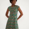 Green women's floral dress Blutsgeschwister Ringelreih - Women