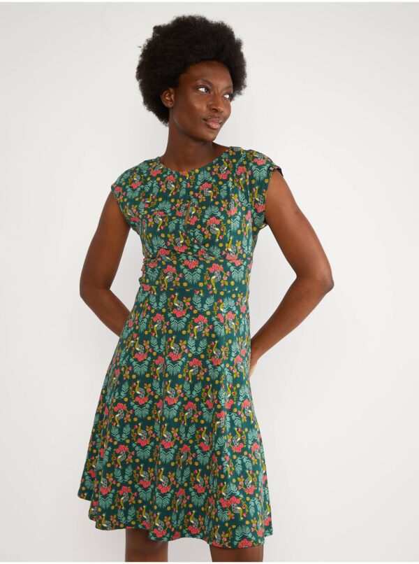 Green women's floral dress Blutsgeschwister Ringelreih - Women
