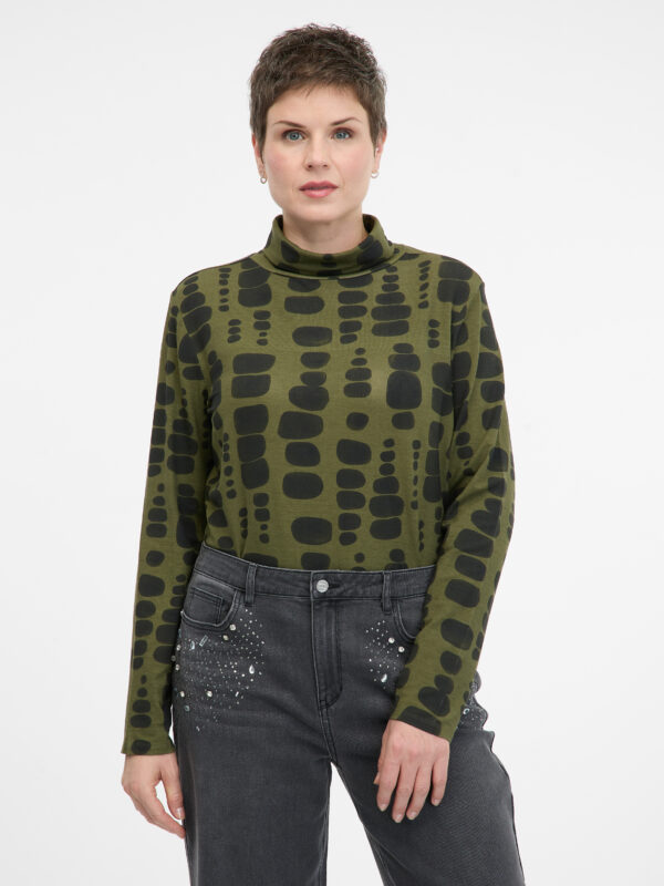 Green women's long-sleeved T-shirt ORSAY - Women's