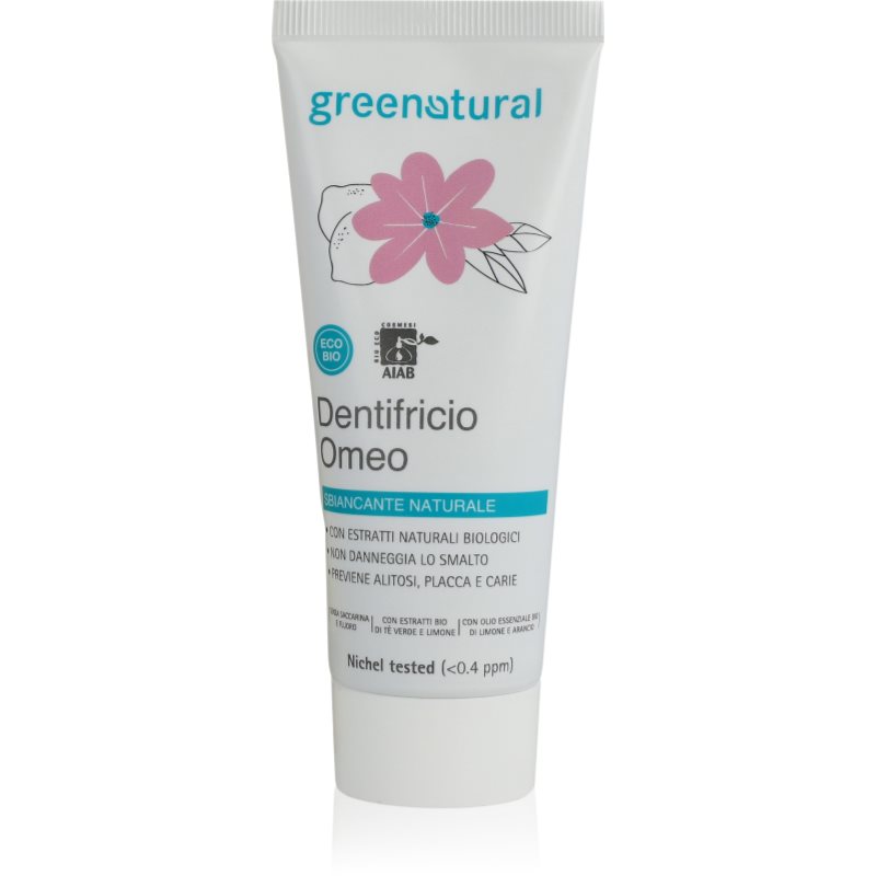 Greenatural Homeopathic Toothpaste Green Tea & Lemon homeopátiás fogkrém 75 ml