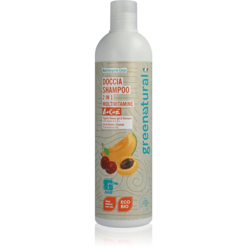 Greenatural Shower Gel & Shampoo tusfürdő gél és sampon 2 in 1 vitaminokkal A