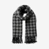 Grey-Black Patterned Scarf Pieces Pyron - Women