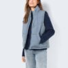 Grey Ladies Quilted Vest Noisy May Dalcon - Ladies