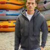 Grey Men's Hoodie Premium Fruit of the Loom