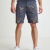 Grey Mens Patterned Shorts Desigual Fred - Men