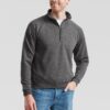 Grey Men's Sweatshirt Zip Neck Sweat Fruit of the Loom