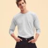 Grey Men's T-shirt Original Sleeve Fruit of the Loom