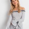 Grey Spanish blouse with wide sleeves