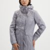 Grey Women's Winter Coat Hooded Ragwear Tunned - Women