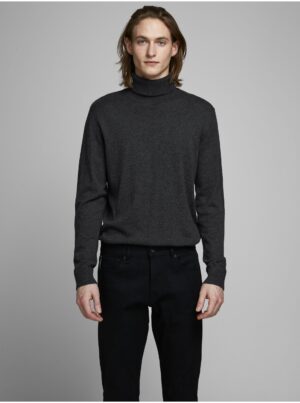 Grey basic turtleneck Jack & Jones Emil - Men's