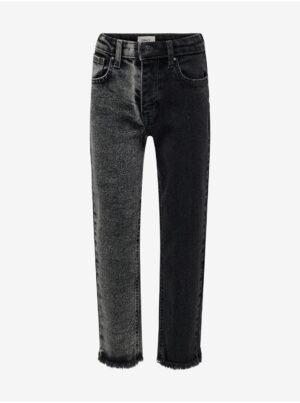 Grey-black girly straight fit jeans ONLY Calla - Girls
