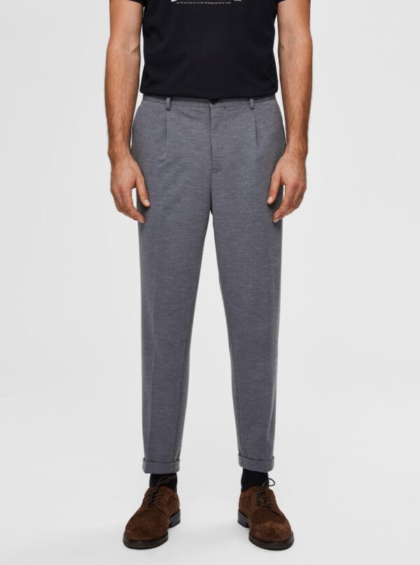 Grey cropped trousers Selected Homme-Jim - Men's