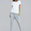 Grey long trousers - melange