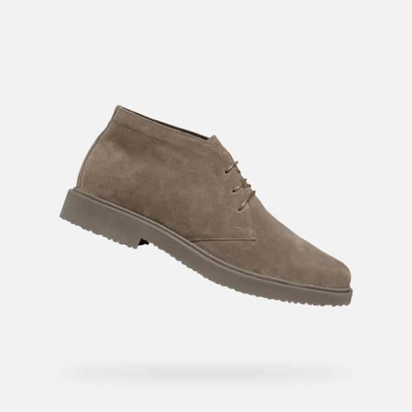 Grey men's ankle boots Geox Massimiano - Men's