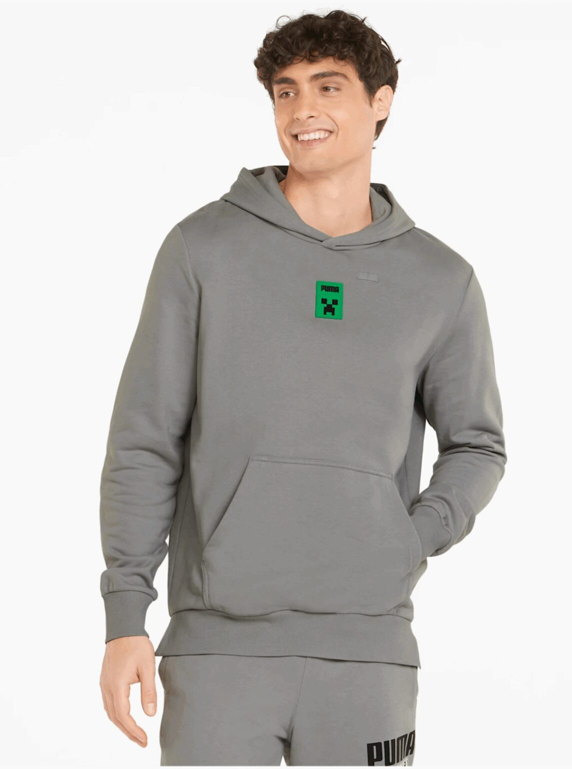 Grey men's hoodie Puma x MINECRAFT - Men's