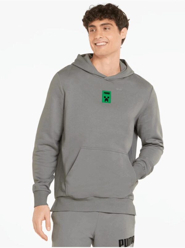 Grey men's hoodie Puma x MINECRAFT - Men's